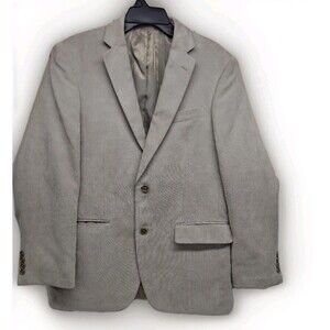 Jean Paul Germain Sport Coat LONDON Blazer Mens 38R Beige Microfiber
